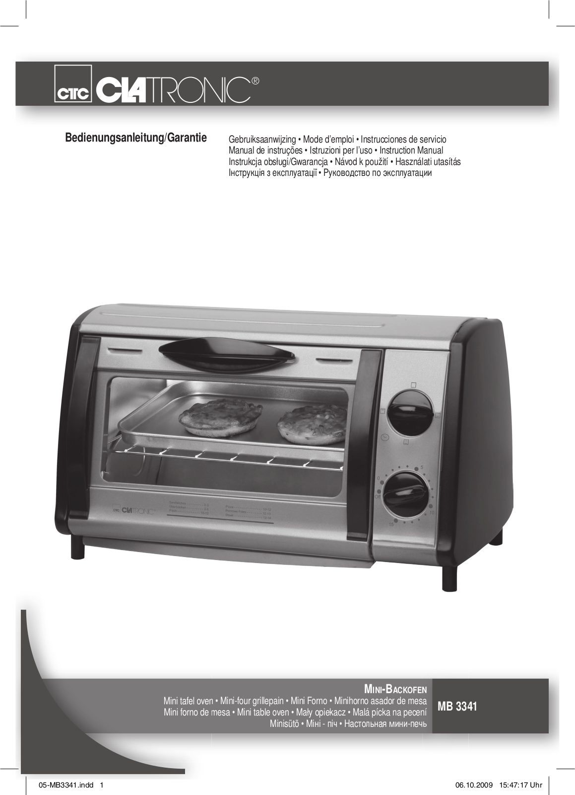 CLATRONIC MB 3341 User Manual