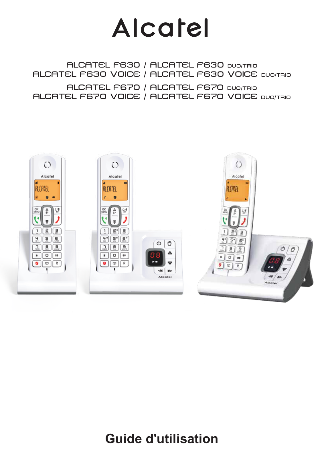 Alcatel F630, F630 DUO, F630 TRIO, F630 VIOCE, F630 VOICE DUO User Manual