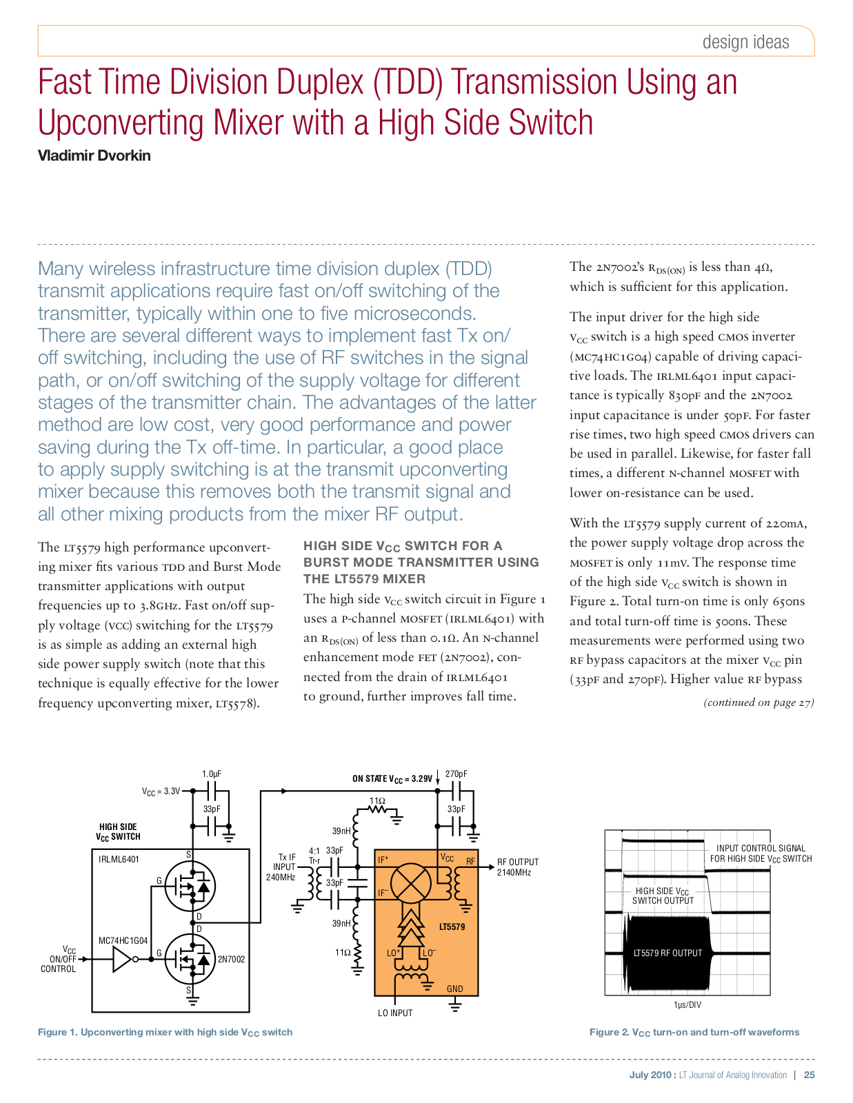 LINEAR TECHNOLOGY LT5579 Technical data