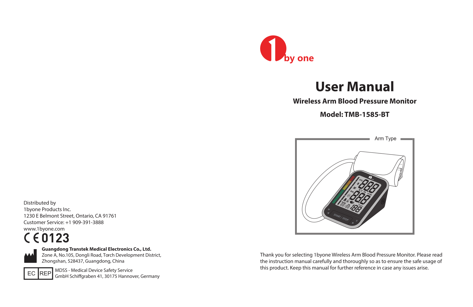 1by one TMB-1585-BT User Manual