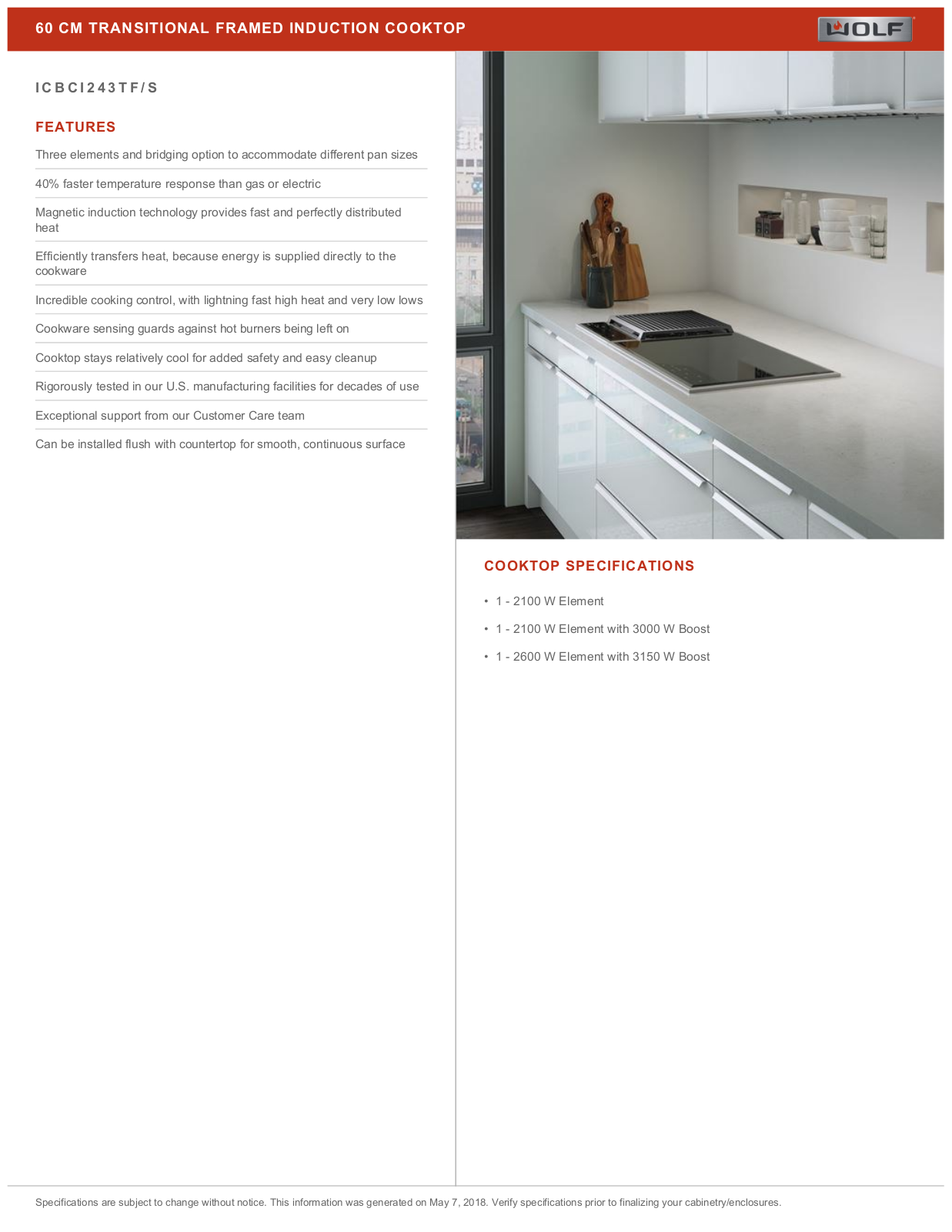 WOLF ICBCI243TFS Datasheet