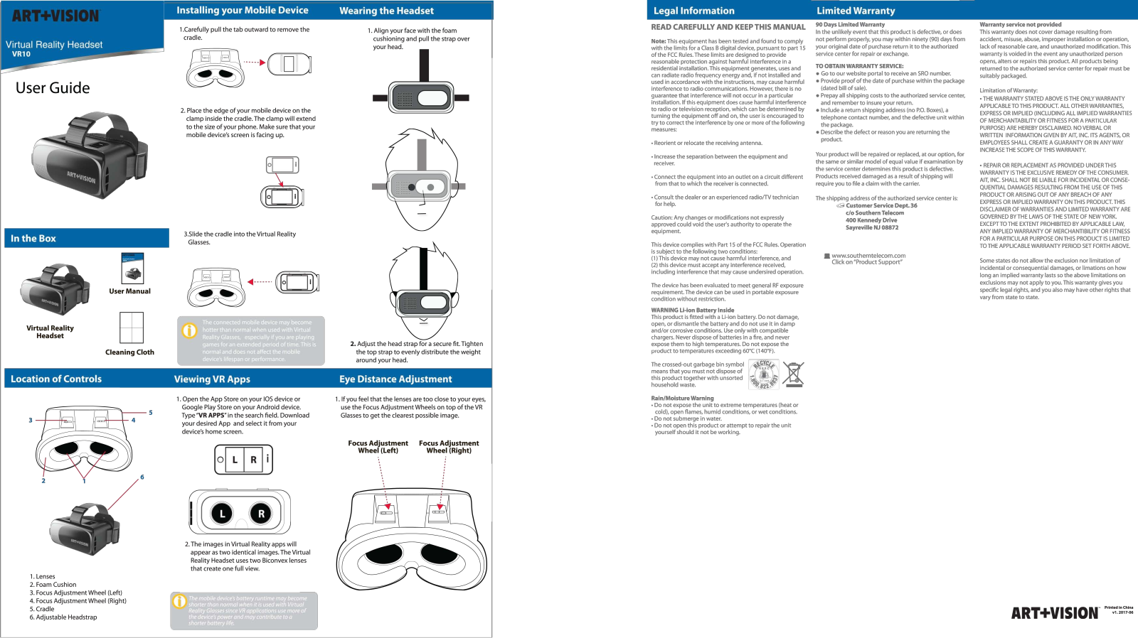 Art+vision VR10 User Manual