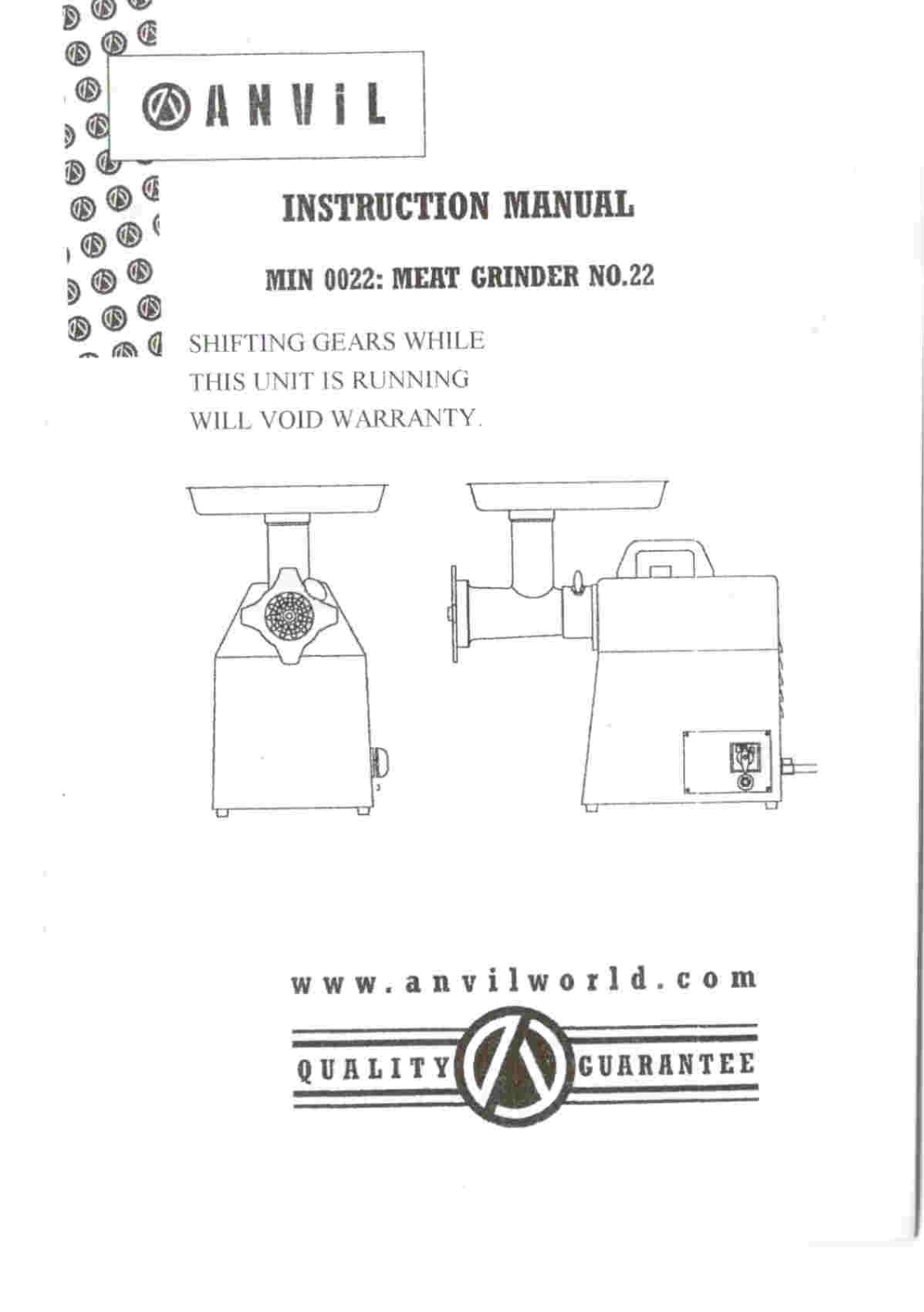 Anvil America MIN 0022 Installation  Manual