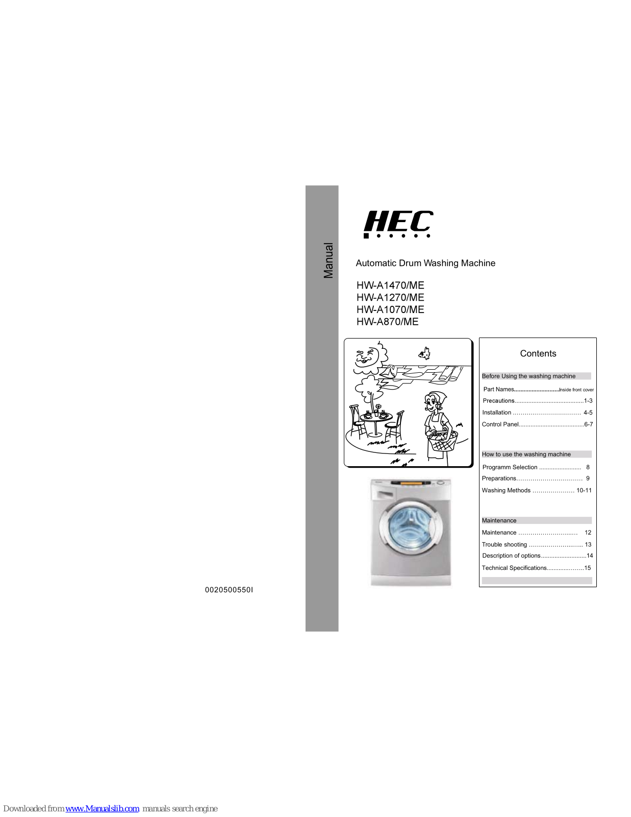 Haier HW-A1470, HW-A1470ME, HW-A1270, HW-A1270ME, HW-A1070 User Manual