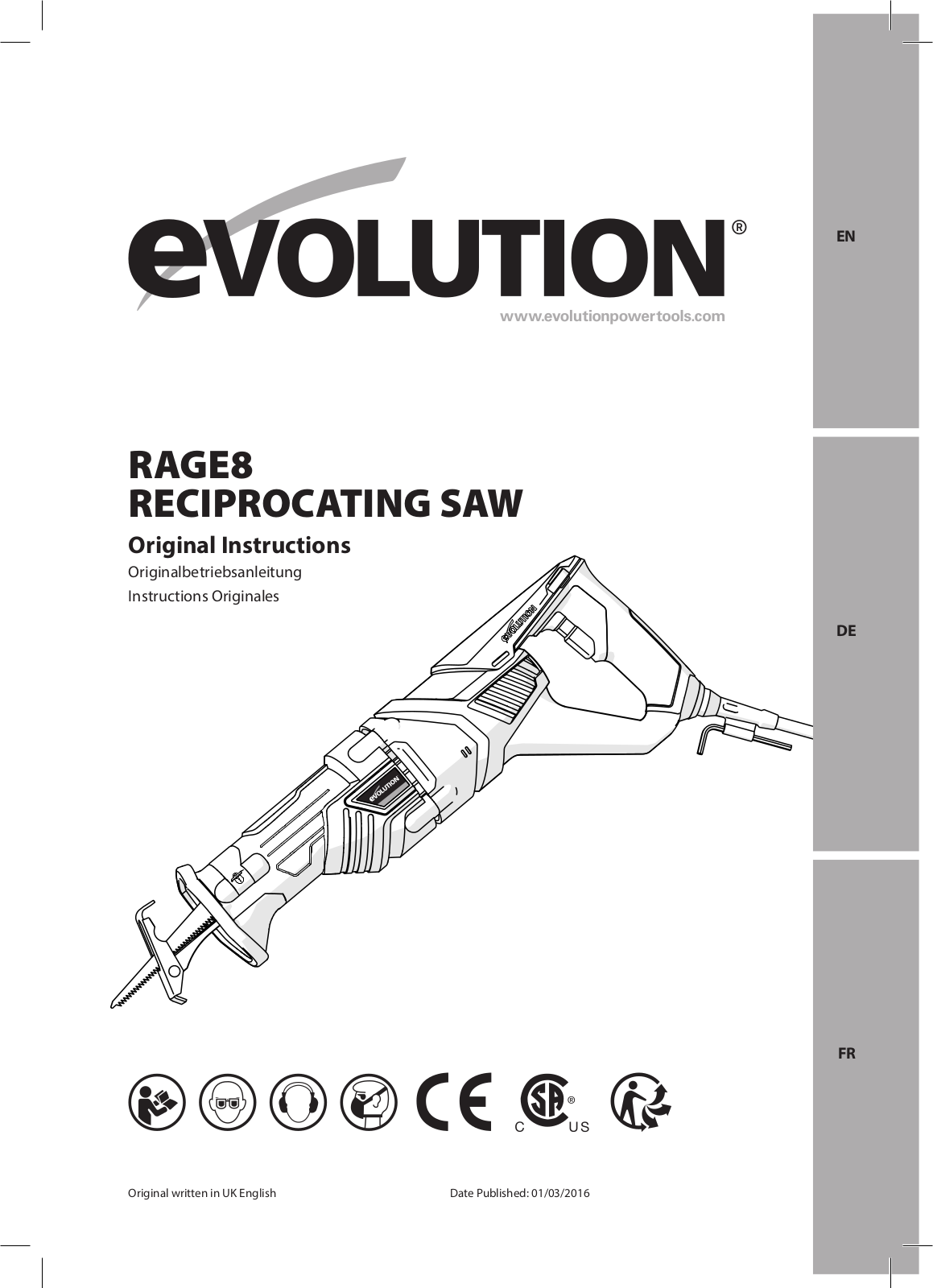 Evolution RAGE8 User Manual