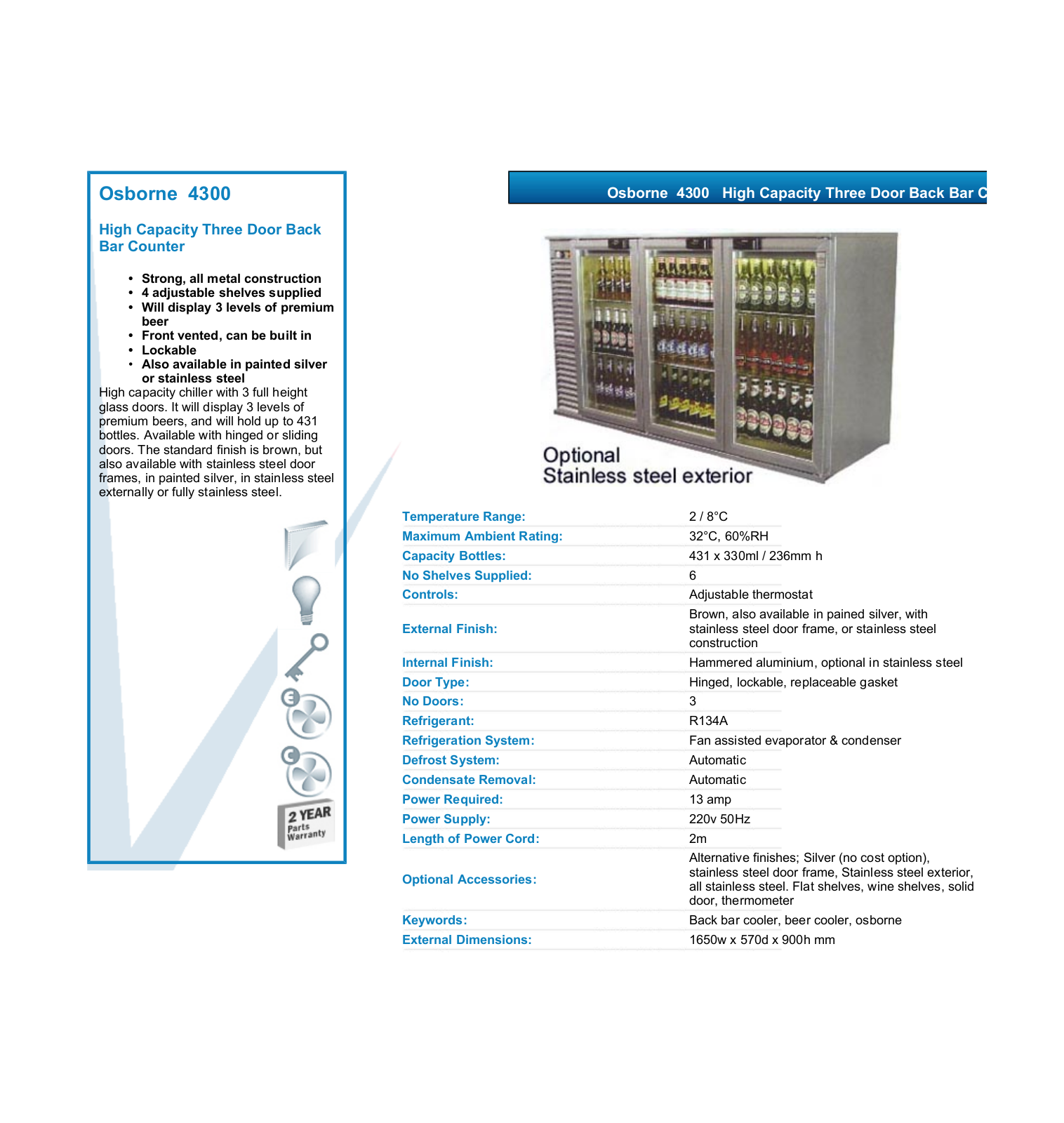 Valera OSBORNE 4300 DATASHEET