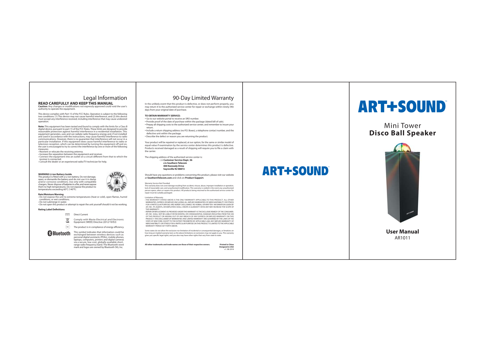 ShenZhen AR1011 User Manual