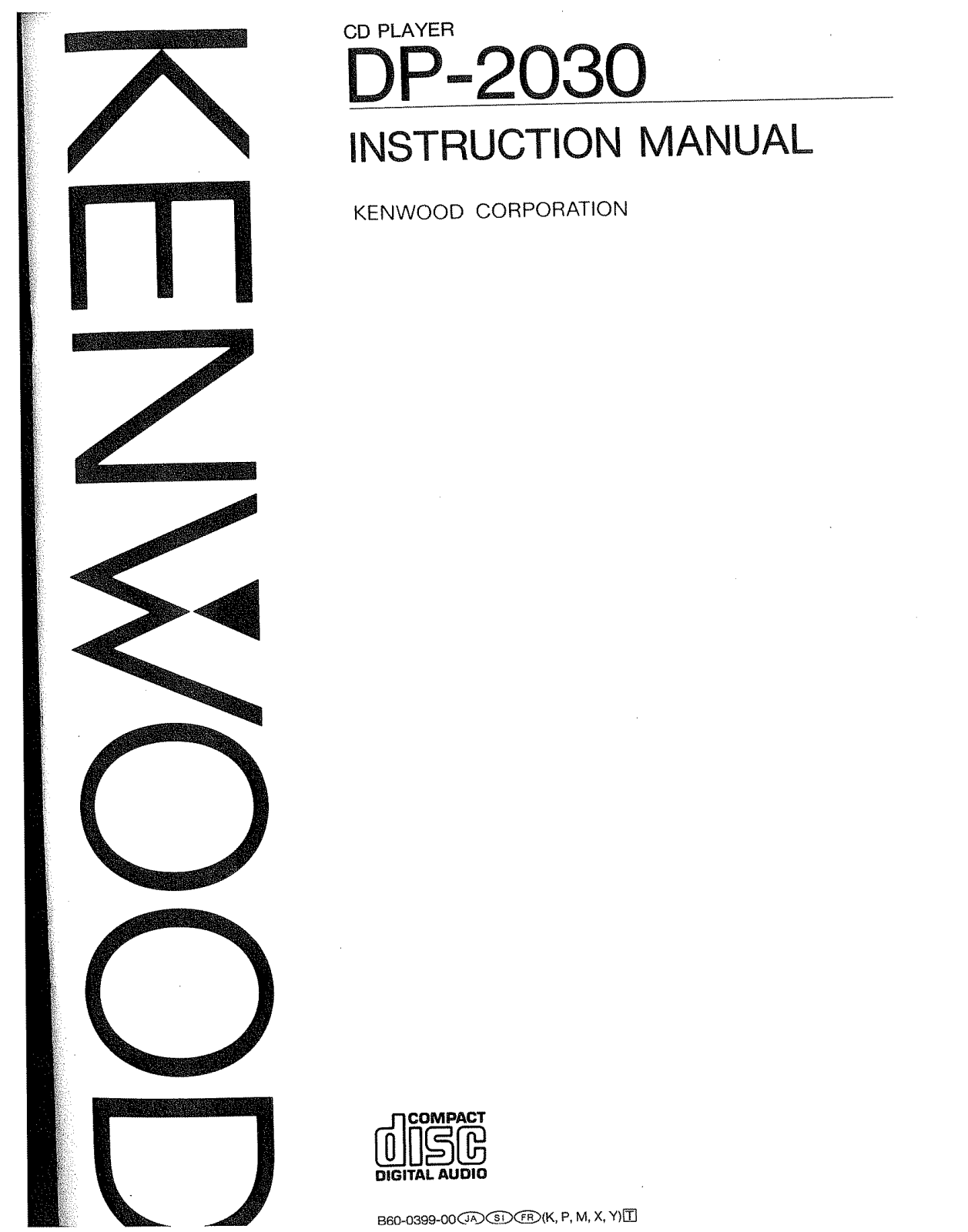 Kenwood DP-2030 Owner's Manual
