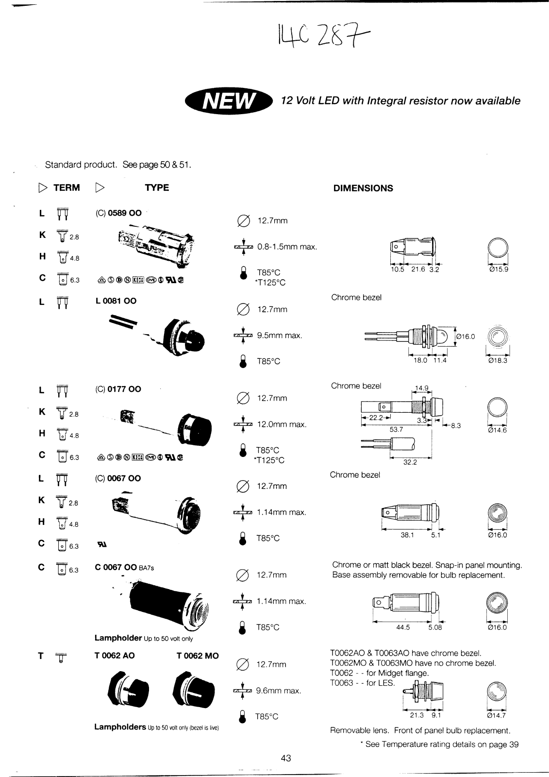 ARCOLECTRIC 0589OO, L0081OO, 0177OO, 0067OO, C0067OO User Manual