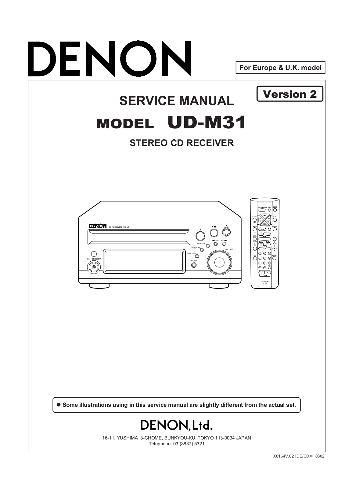 Denon UD-M31 Service Manual