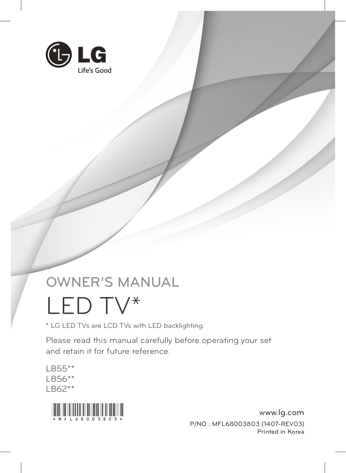 LG 32LB561V User Manual