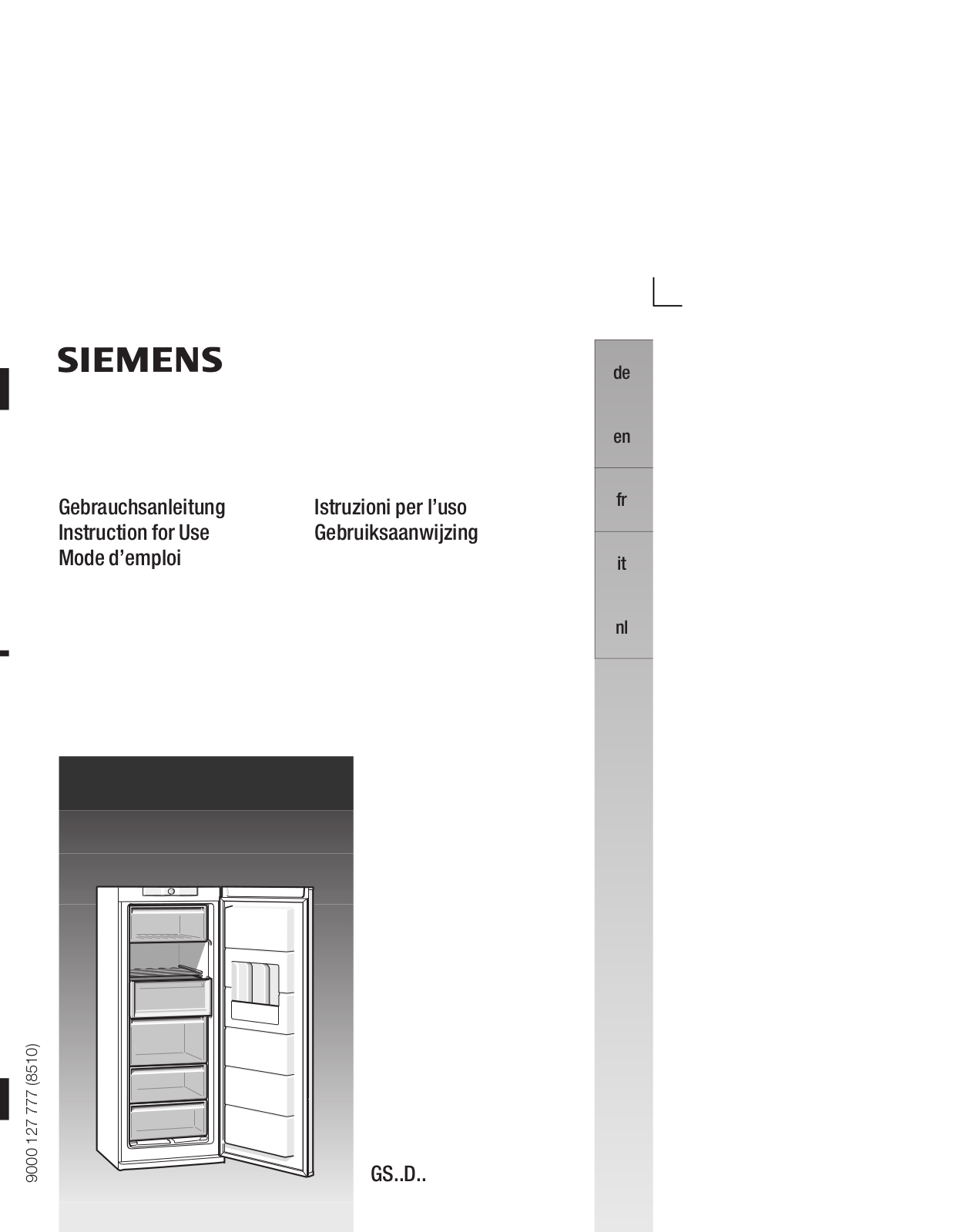 SIEMENS GS26D410 User Manual