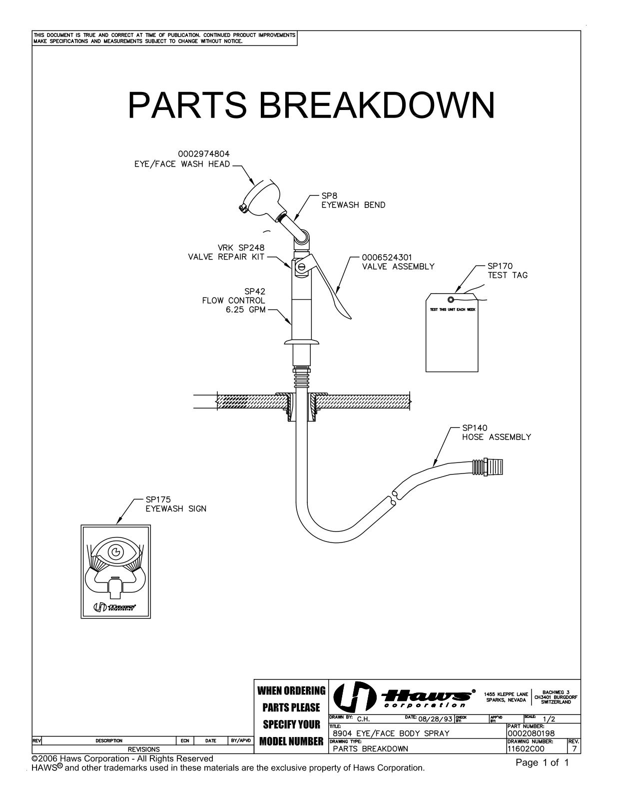 Haws 8904 Shematics