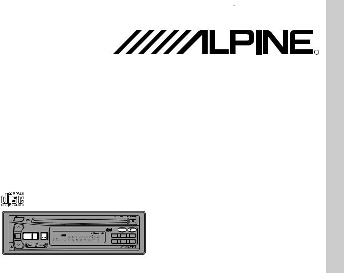Alpine CDA-7837, CDM-7833, CDM-7834, CDM-7836 Owners Manual