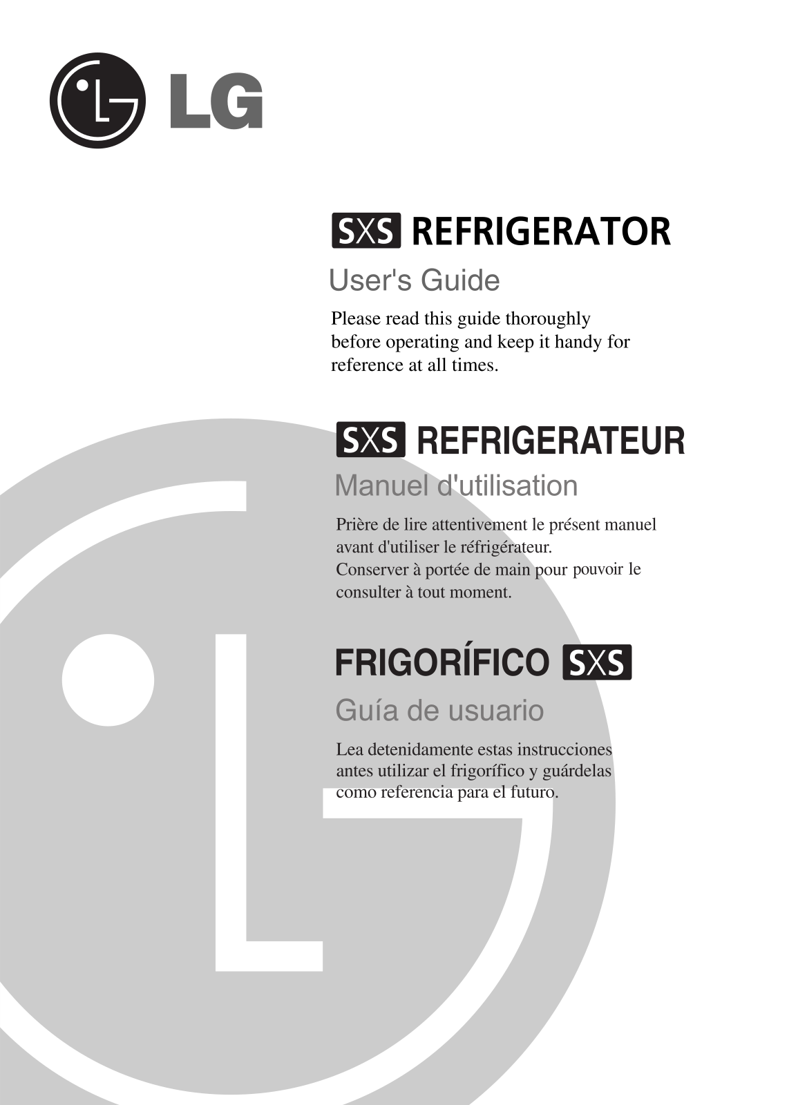 LG GR-B197RGQ Owner’s Manual