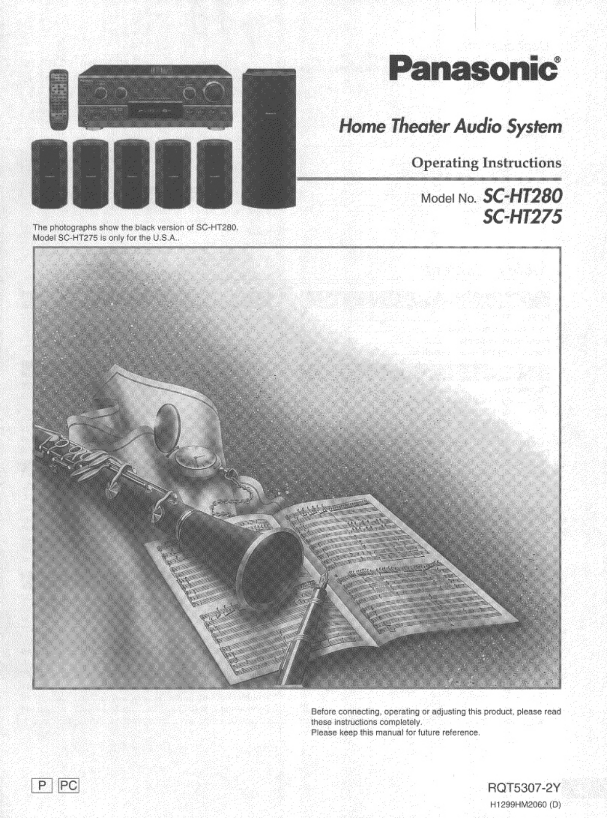 Panasonic SA-HT280, SA-HT275 User Manual