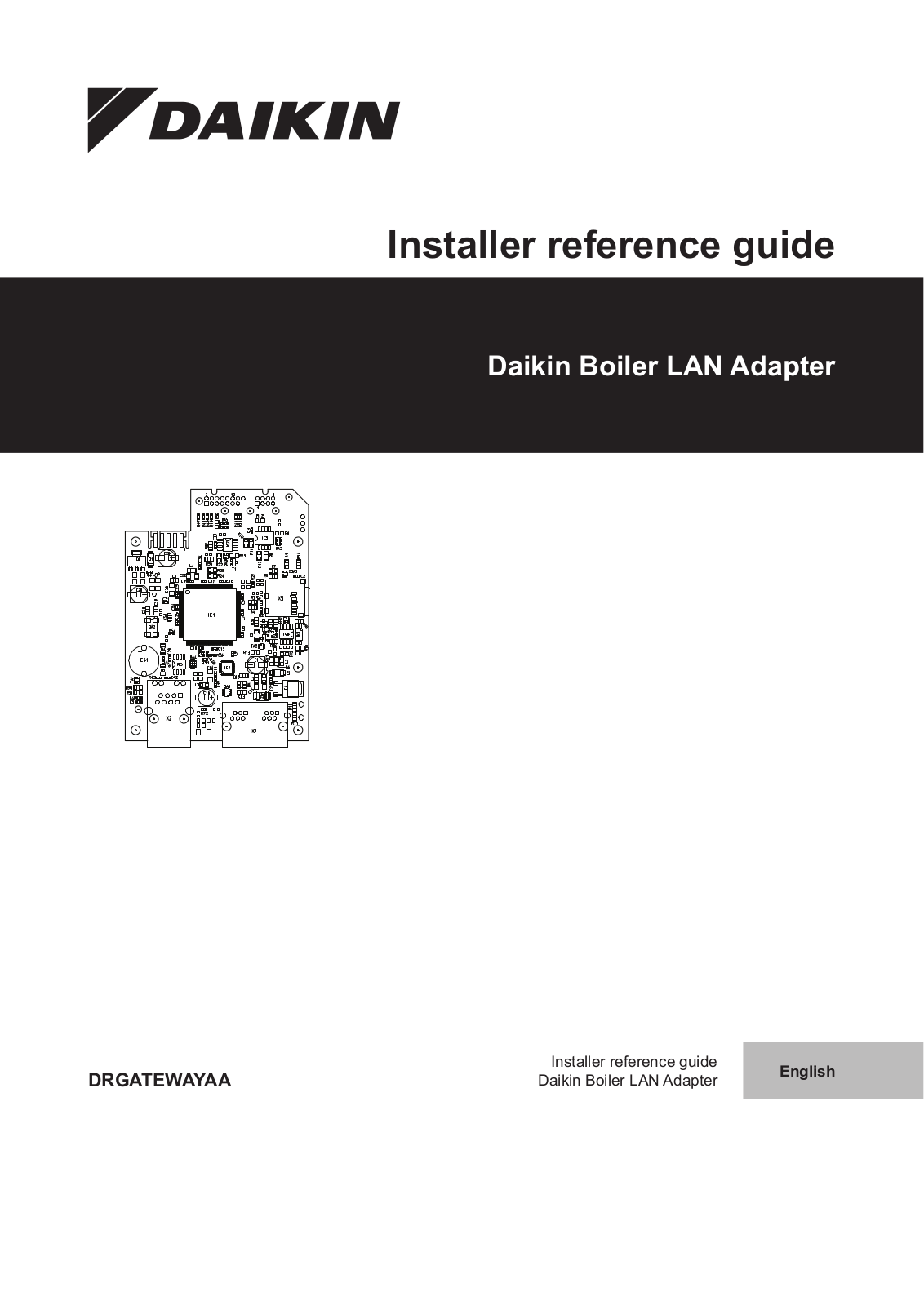 Daikin DRGATEWAYAA Installer reference guide