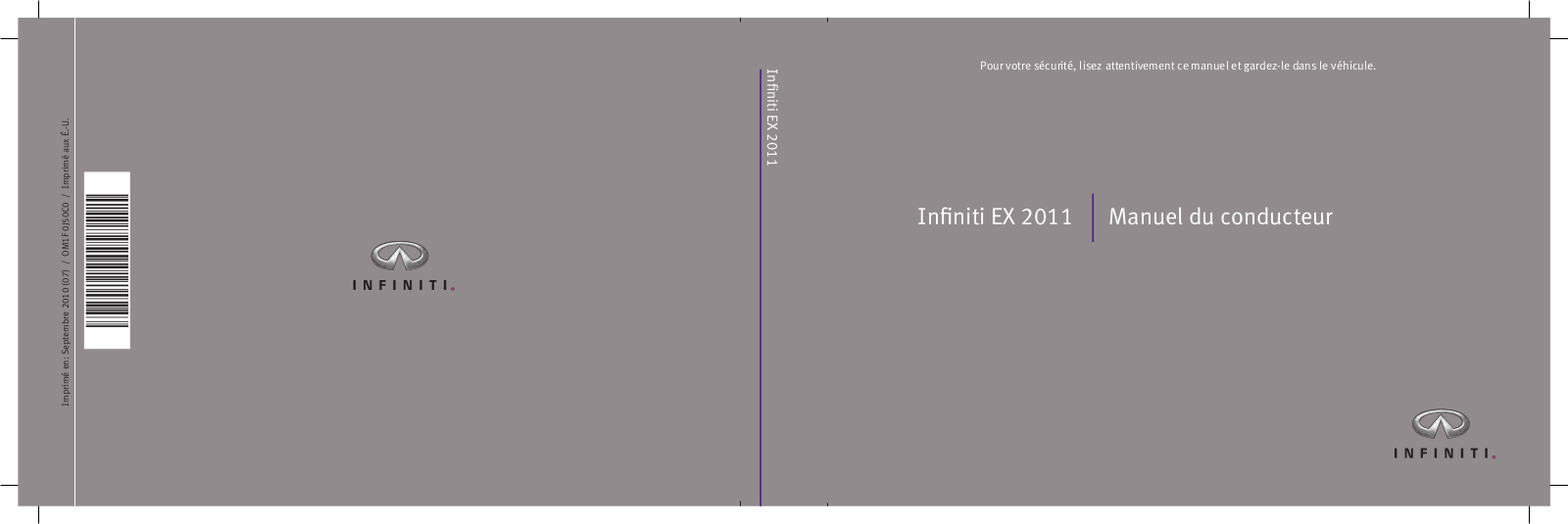 Infiniti EX37 Journey AWD Owner's Manual