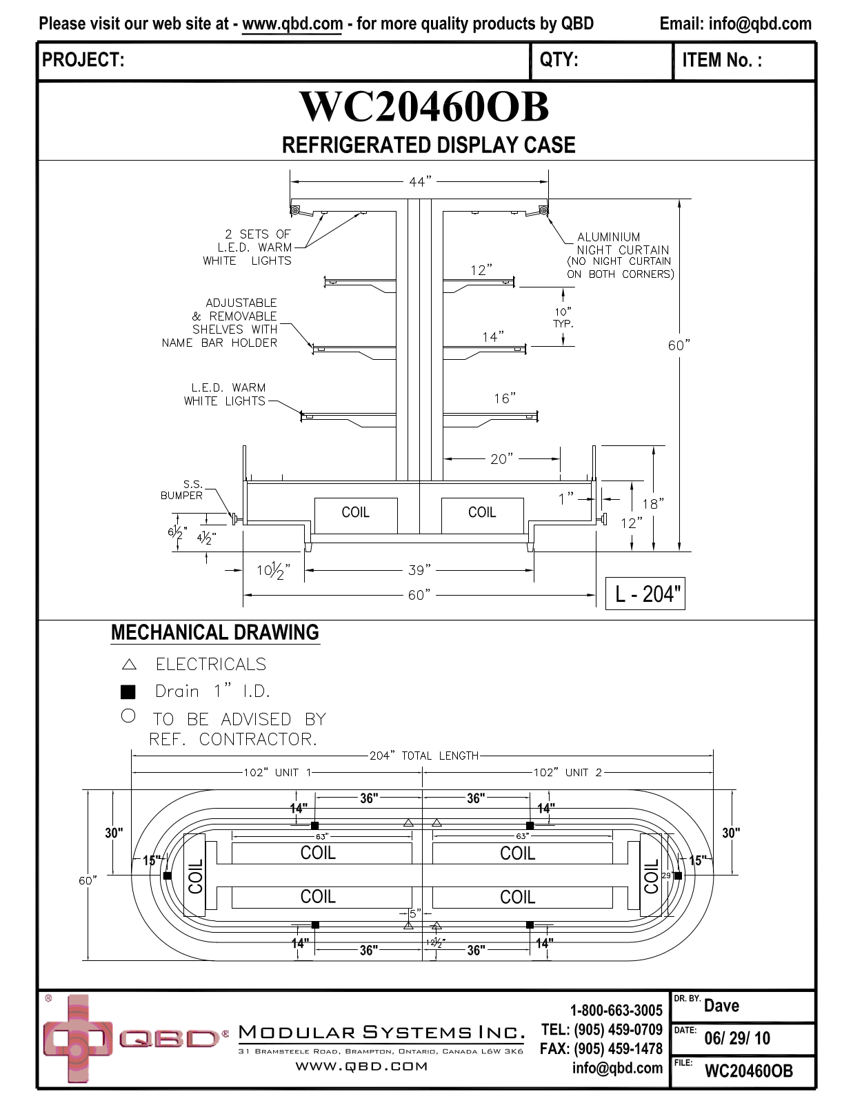 QBD WC20460OB User Manual