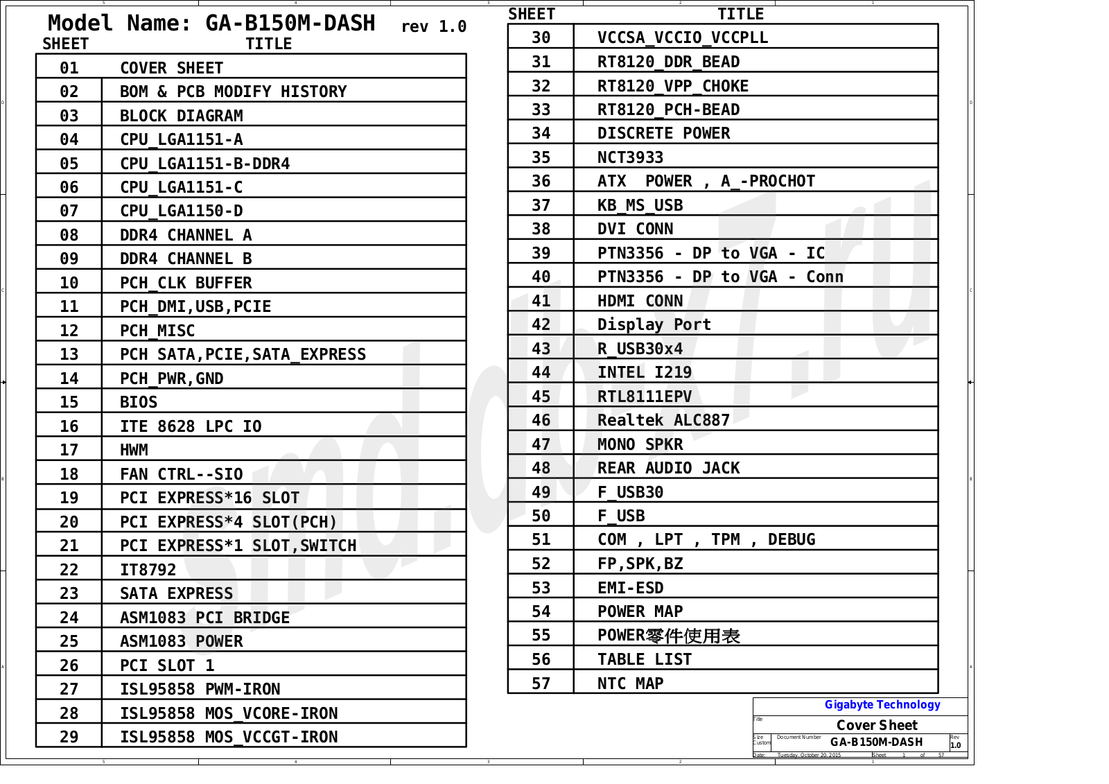 Gigabyte GA-B150M-DASH Schematic rev.1.0