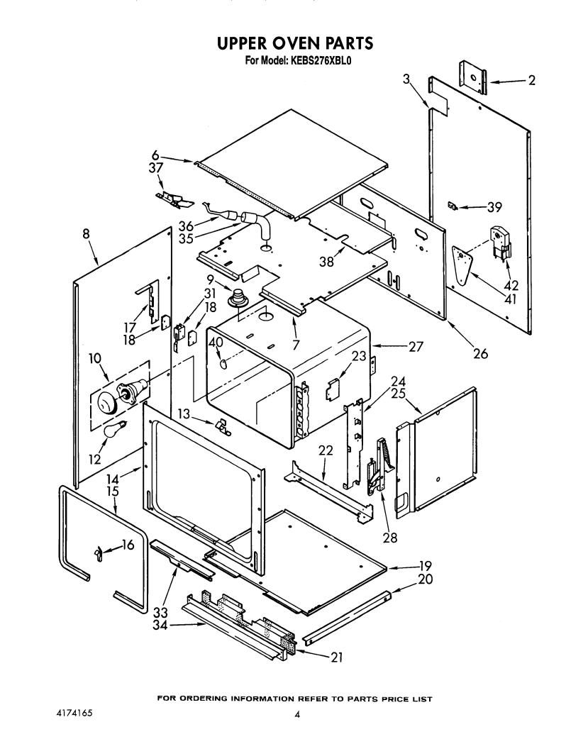 KitchenAid KEBS276XBL0 Parts List