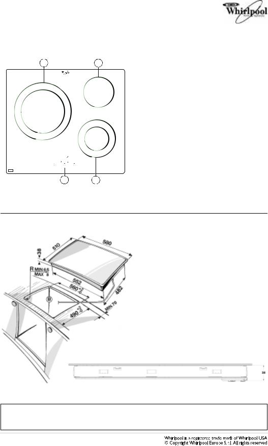 Whirlpool AKT 802/IX PROGRAM CHART