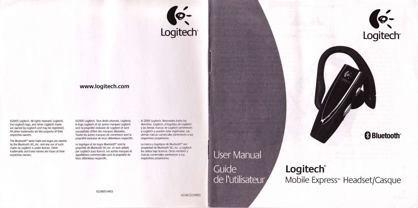 LOGITECH MOBILE EXPRESS HEADSET User Manual