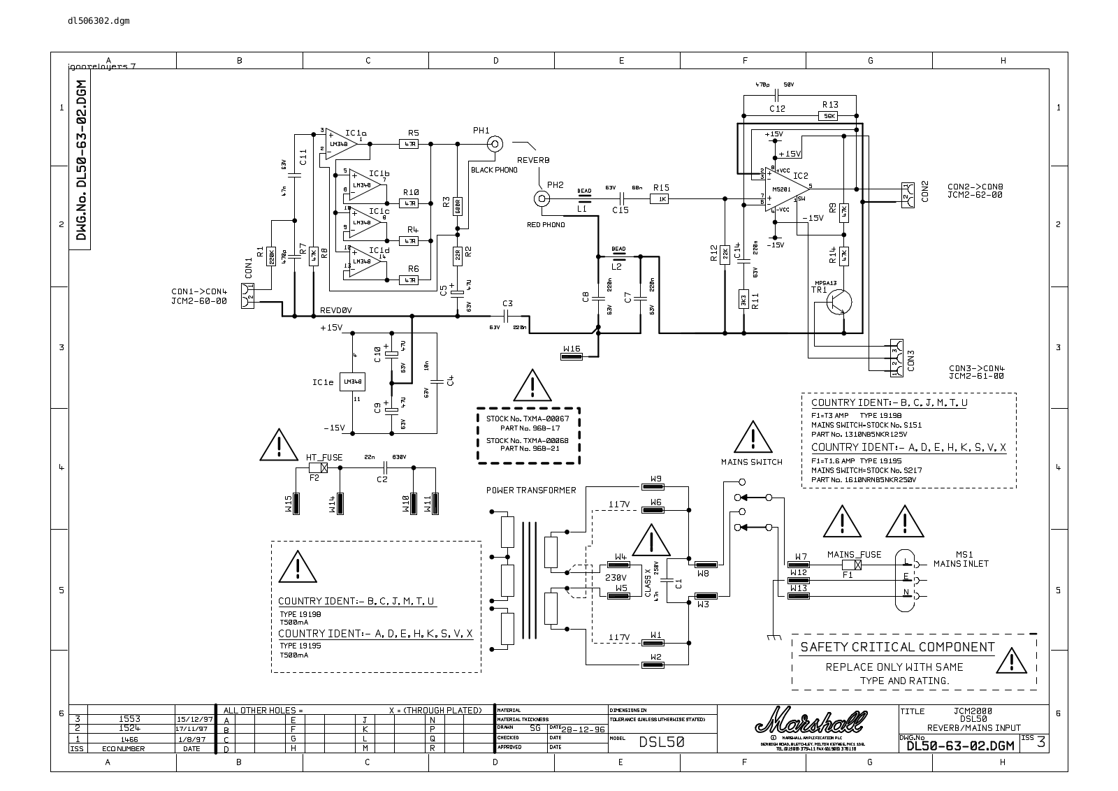 Marshall dl50 schematic