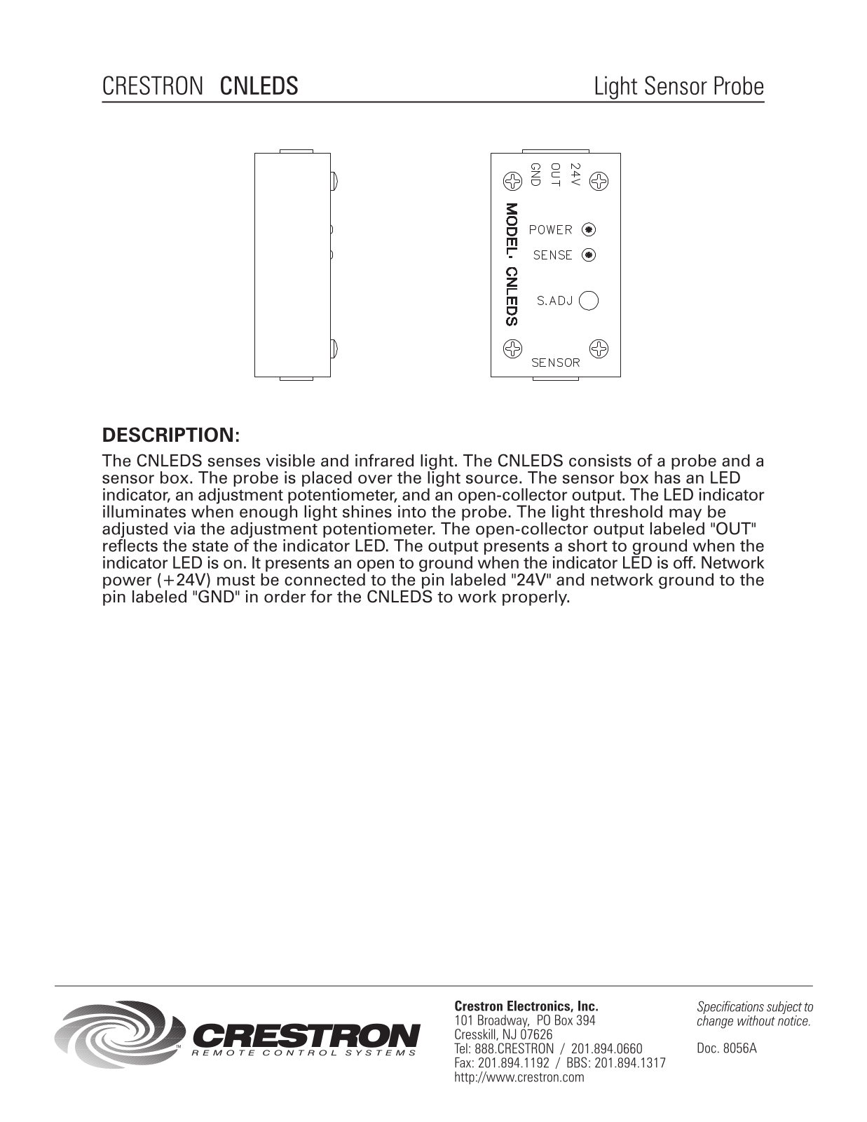 Crestron CNLEDS User Manual