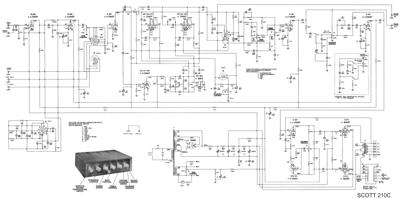 HH Scott 210c schematic