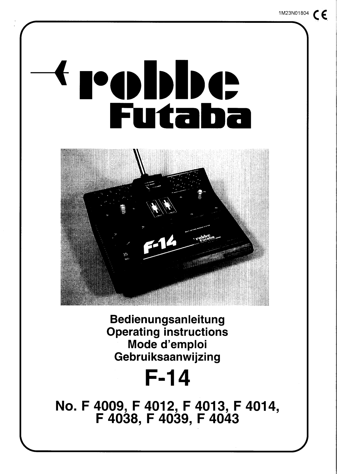 Futaba F-14 User guide