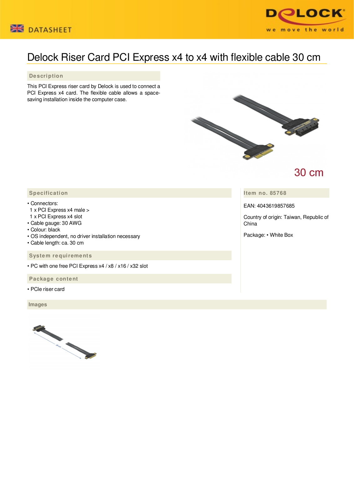 DELOCK 85768 Datasheet - ManualMachine.com