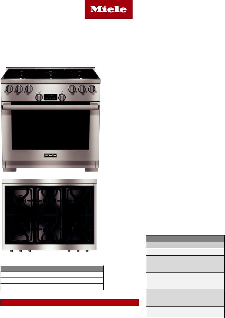 Miele HR 1134-1 Specifications