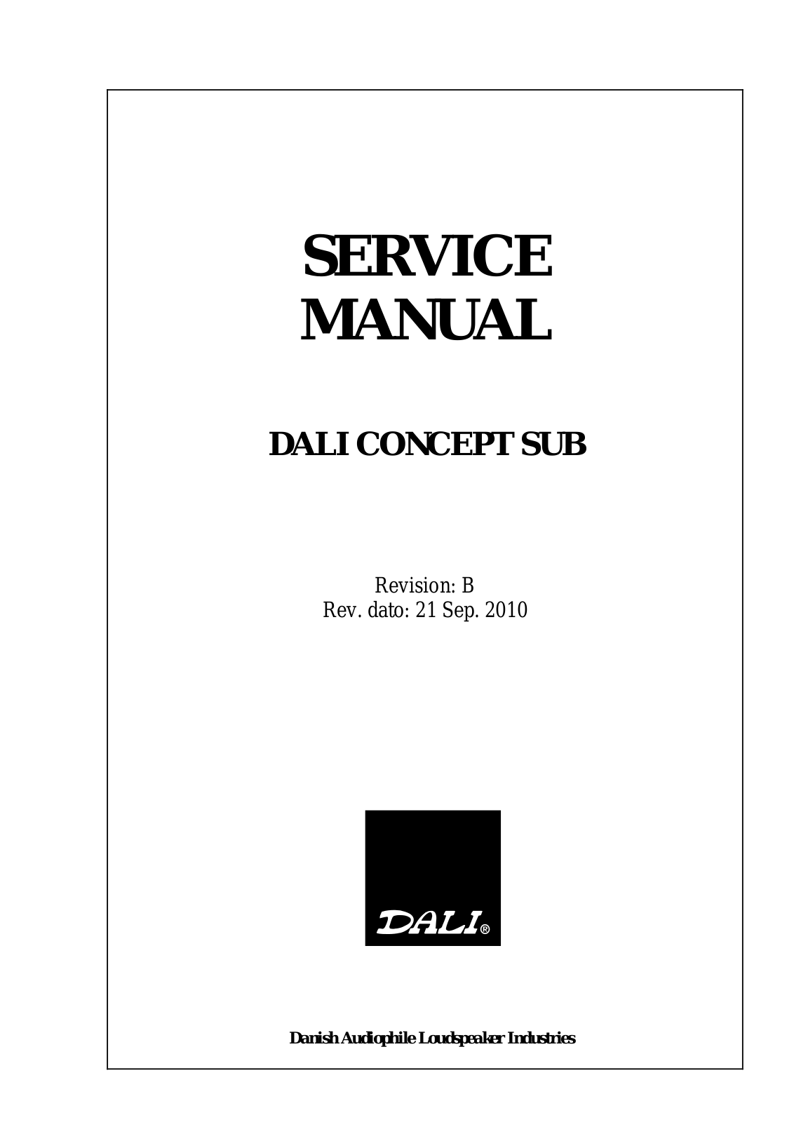 Concept sub rev.b Service Manual - ManualMachine.com