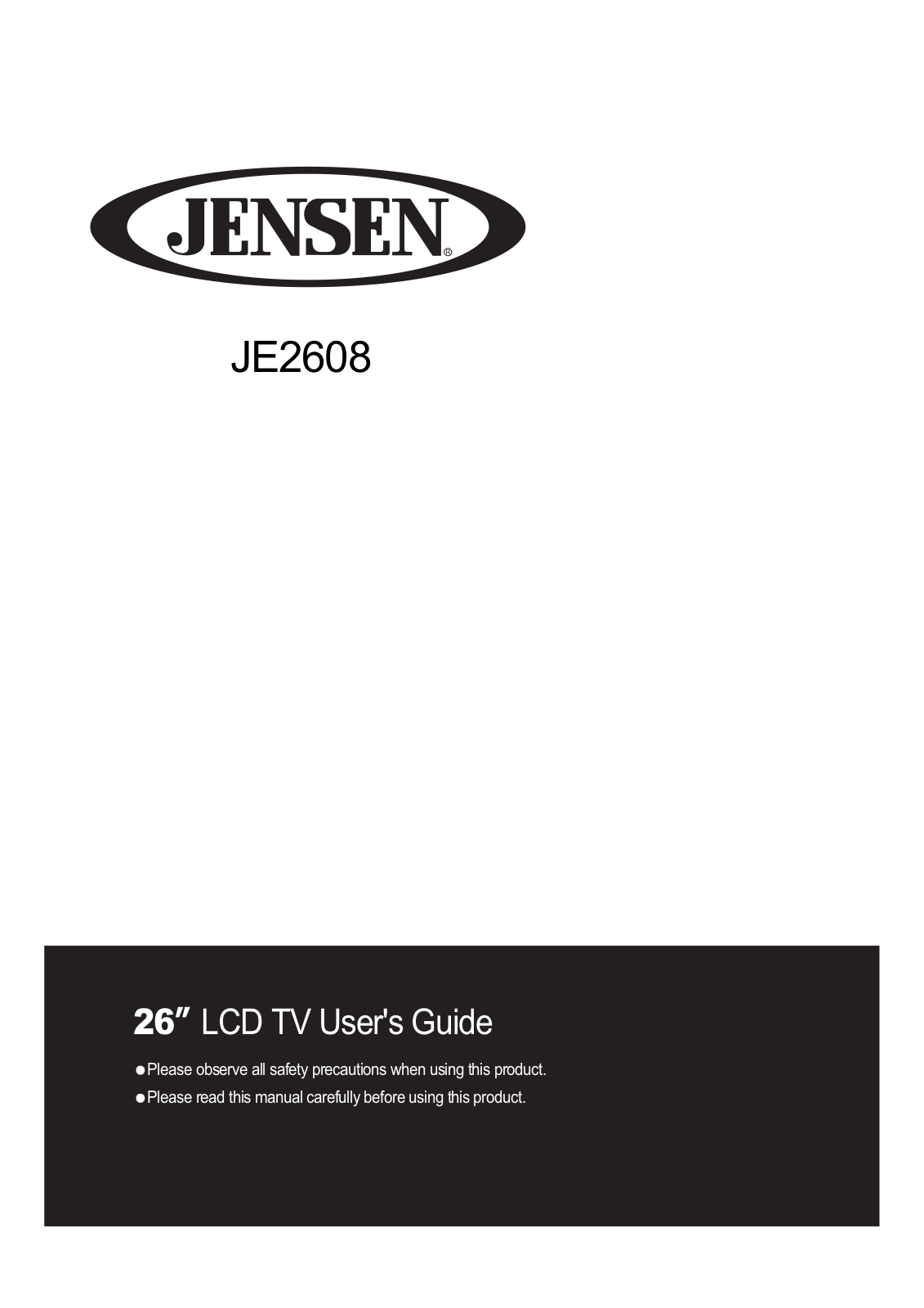 Jensen Tools JE2608 User Manual