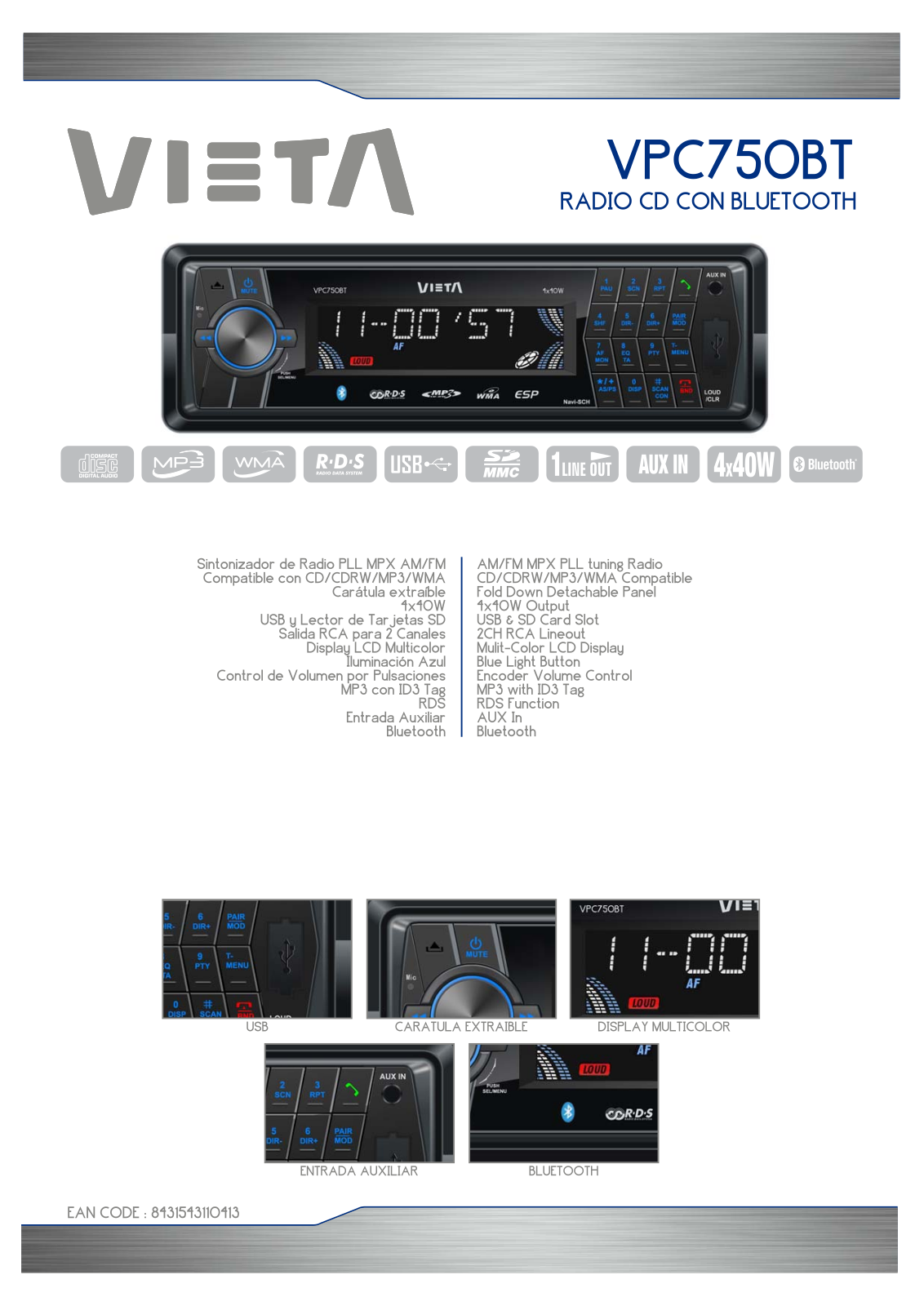 Vieta VPC750BT User Manual