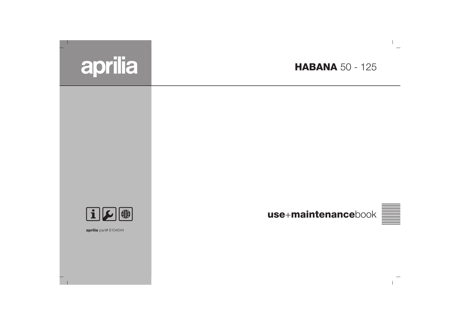 Aprilia HABANA 50, HABANA 125 User Manual