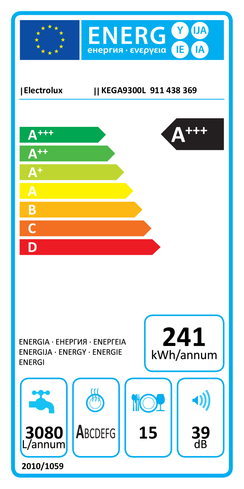 Electrolux KEGA9300L User Manual