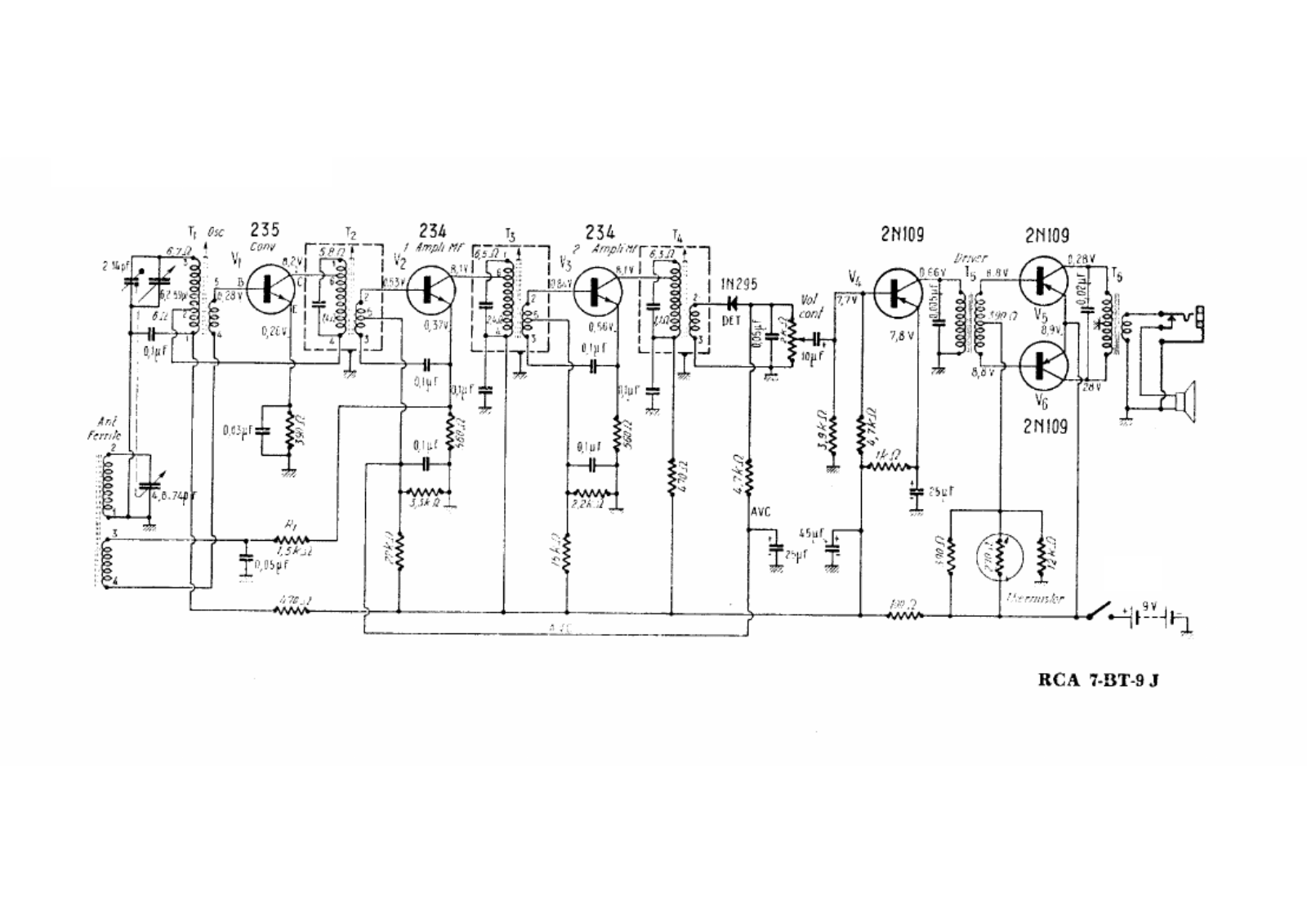 RCA 7bt9j schematic