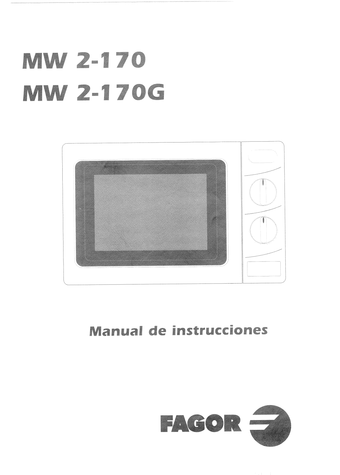 FAGOR MW2-170GB, MW2-170GN User Manual