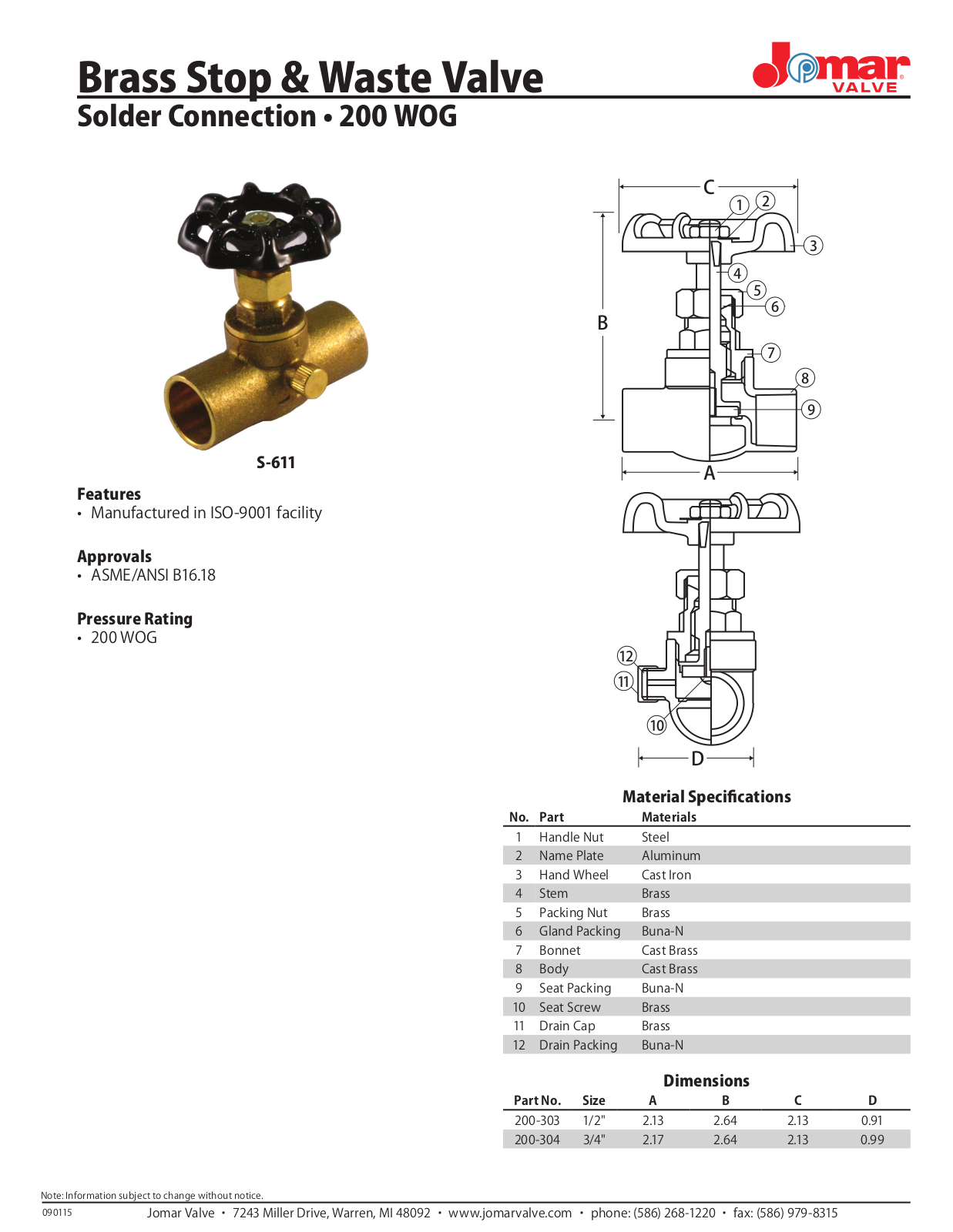 Jomar S-611 User Manual