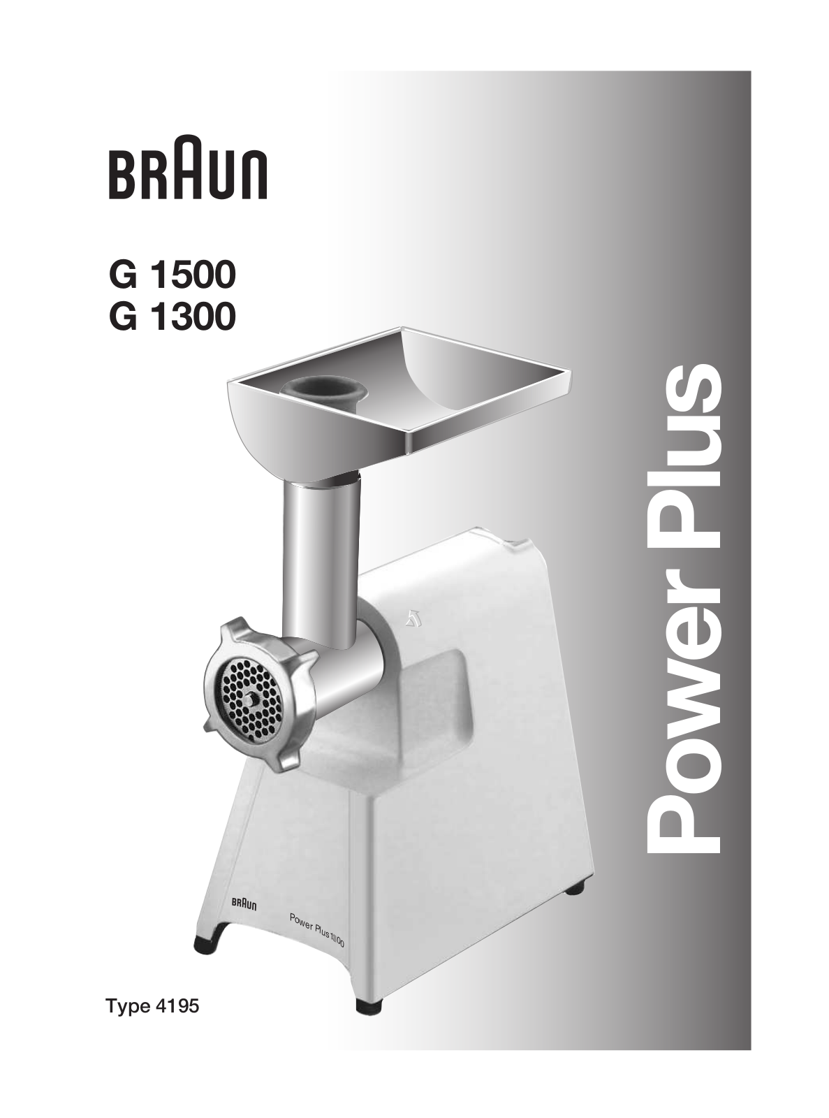 Braun G 1500 User manual