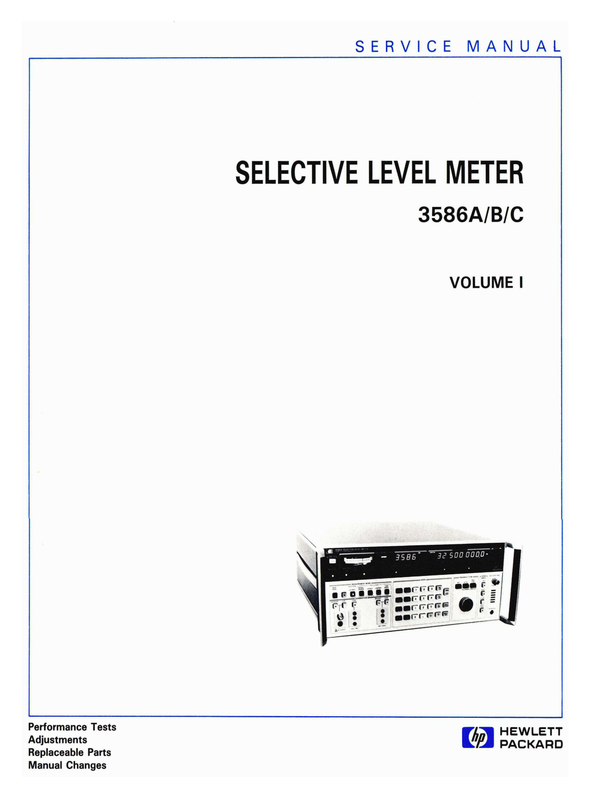 HP 3586a, 3586b, 3586c, 3586hq schematic