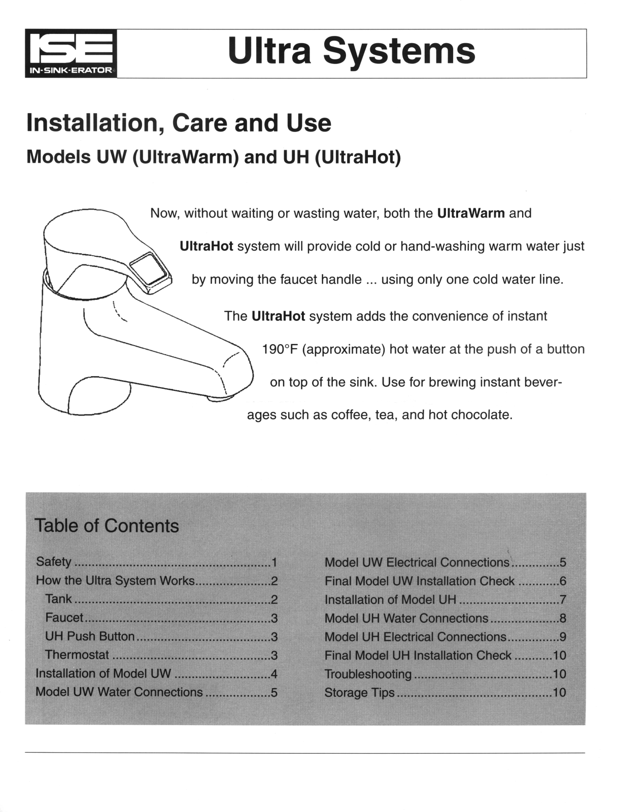 Insinkerator UW Service Manual