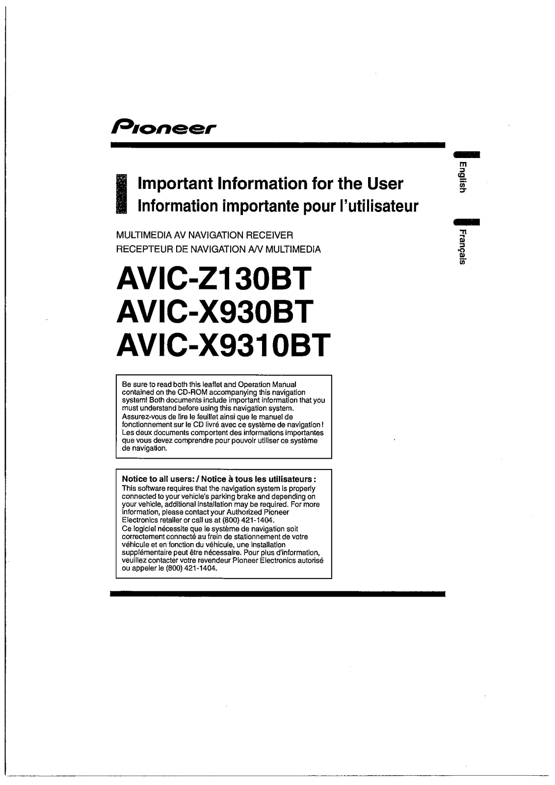 Pioneer K037 User Manual