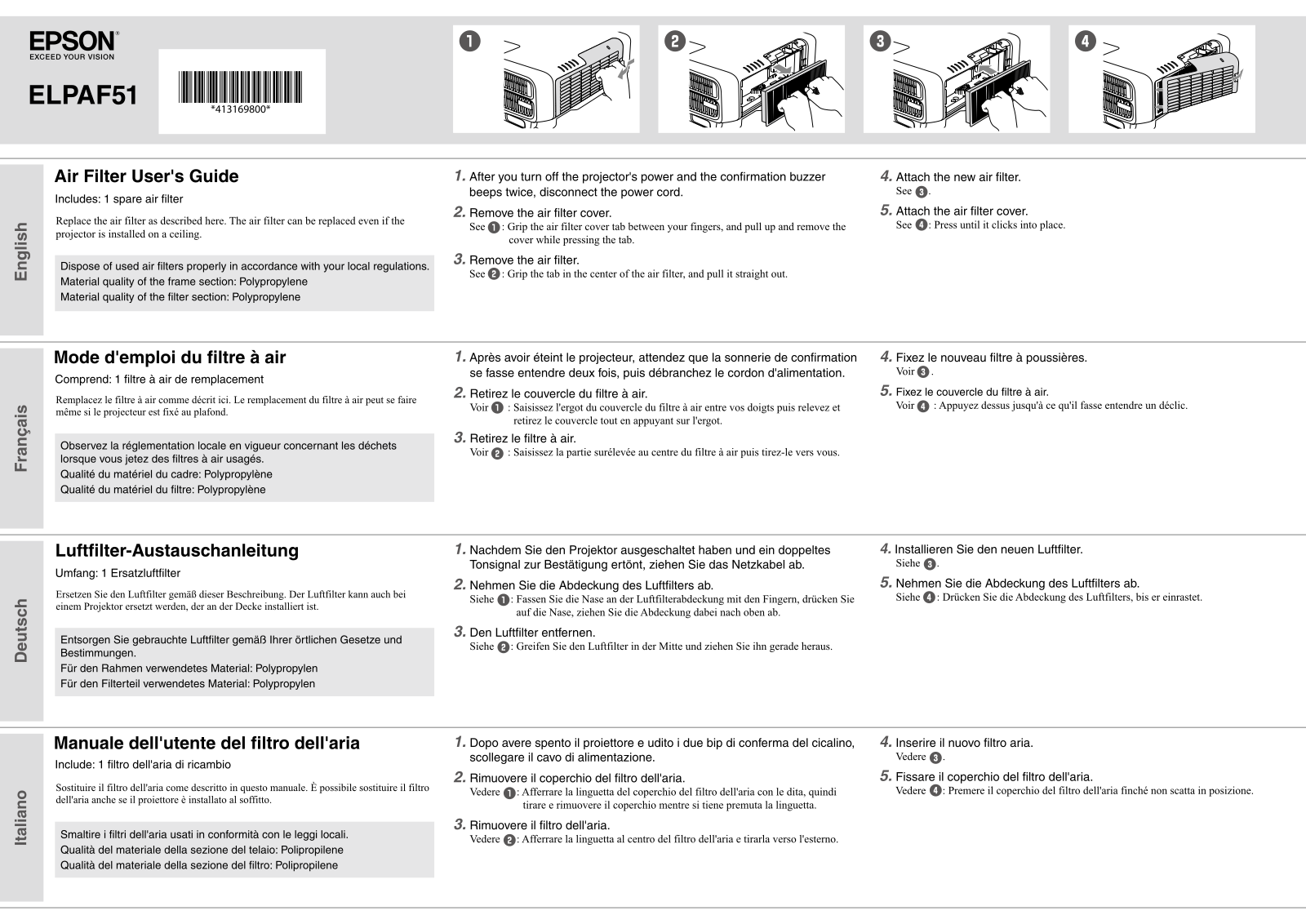 Epson ELPAF51 User guide - ManualMachine.com