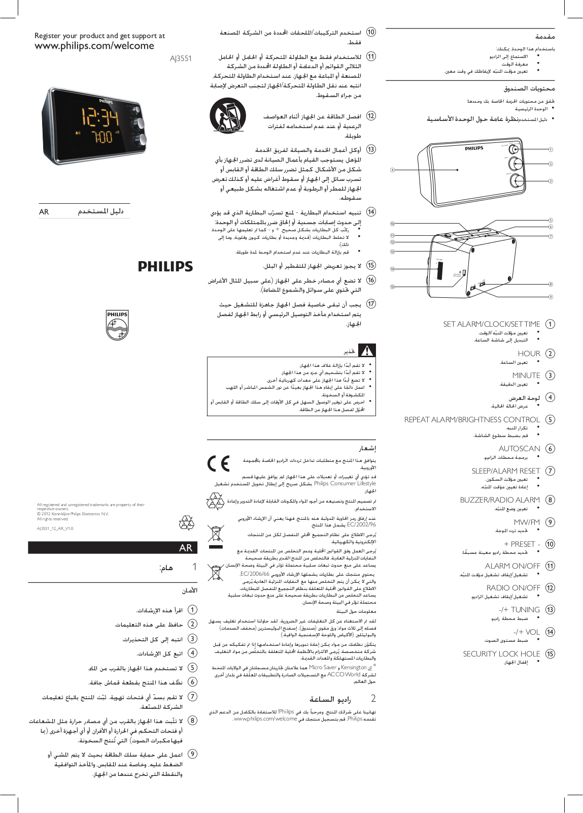 Philips AJ-3551 User Manual