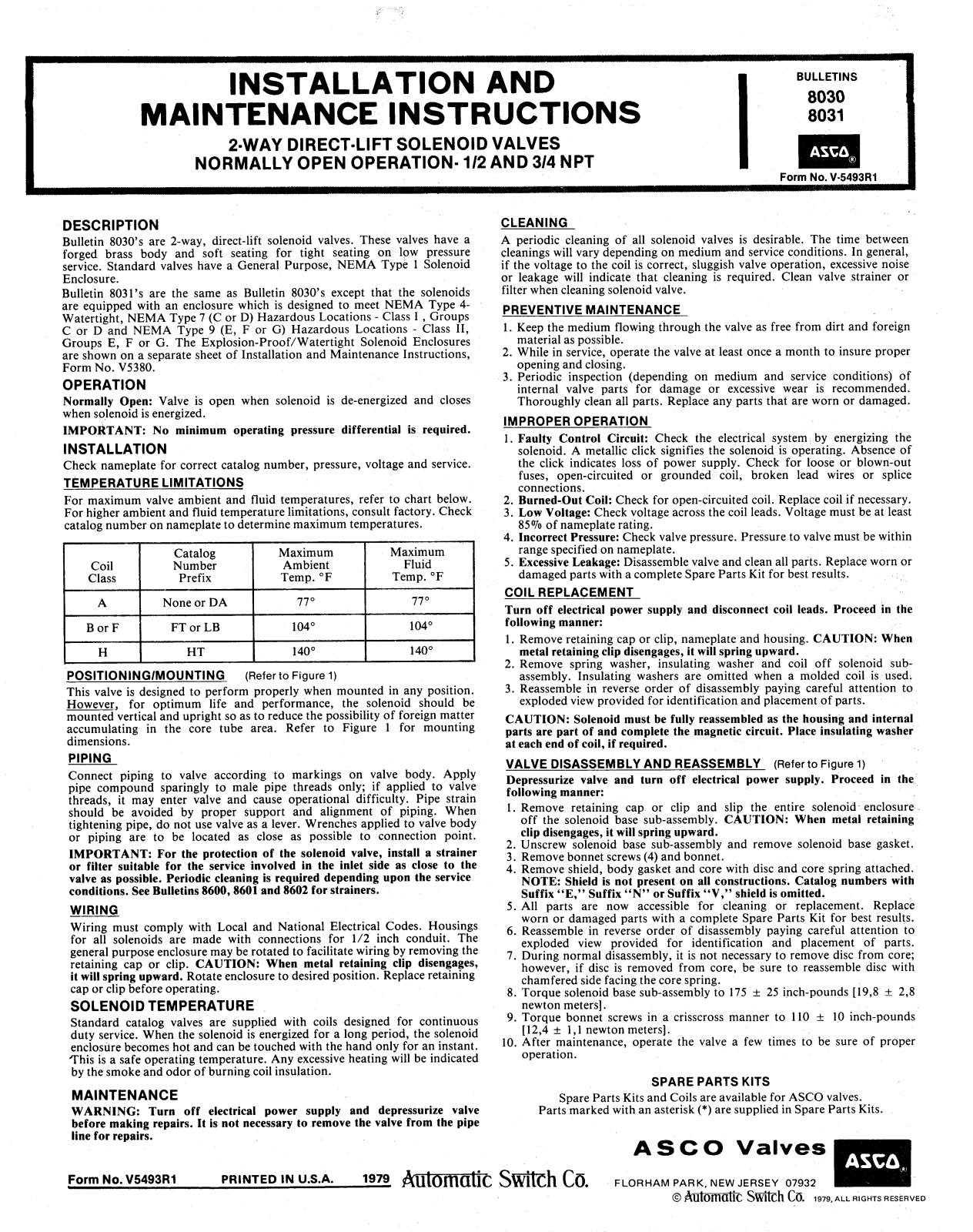 Galley 8031 Installation  Manual