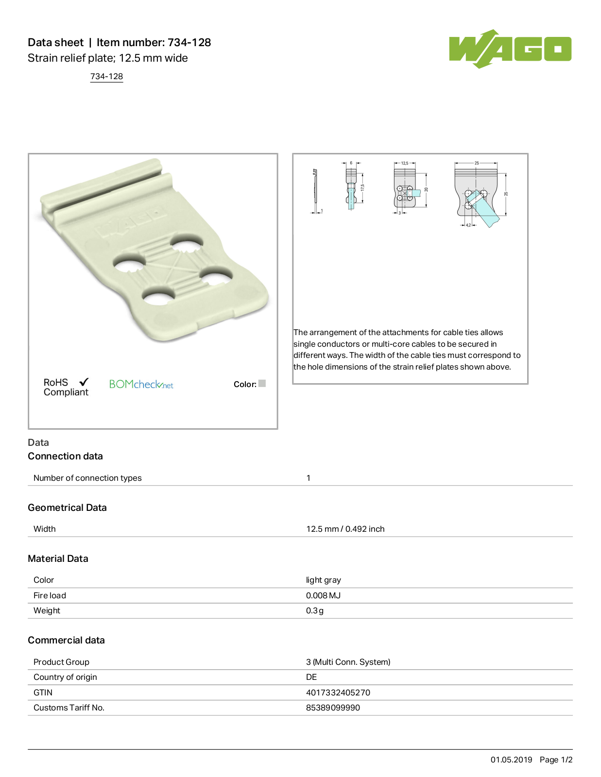 Wago 734-128 Data Sheet