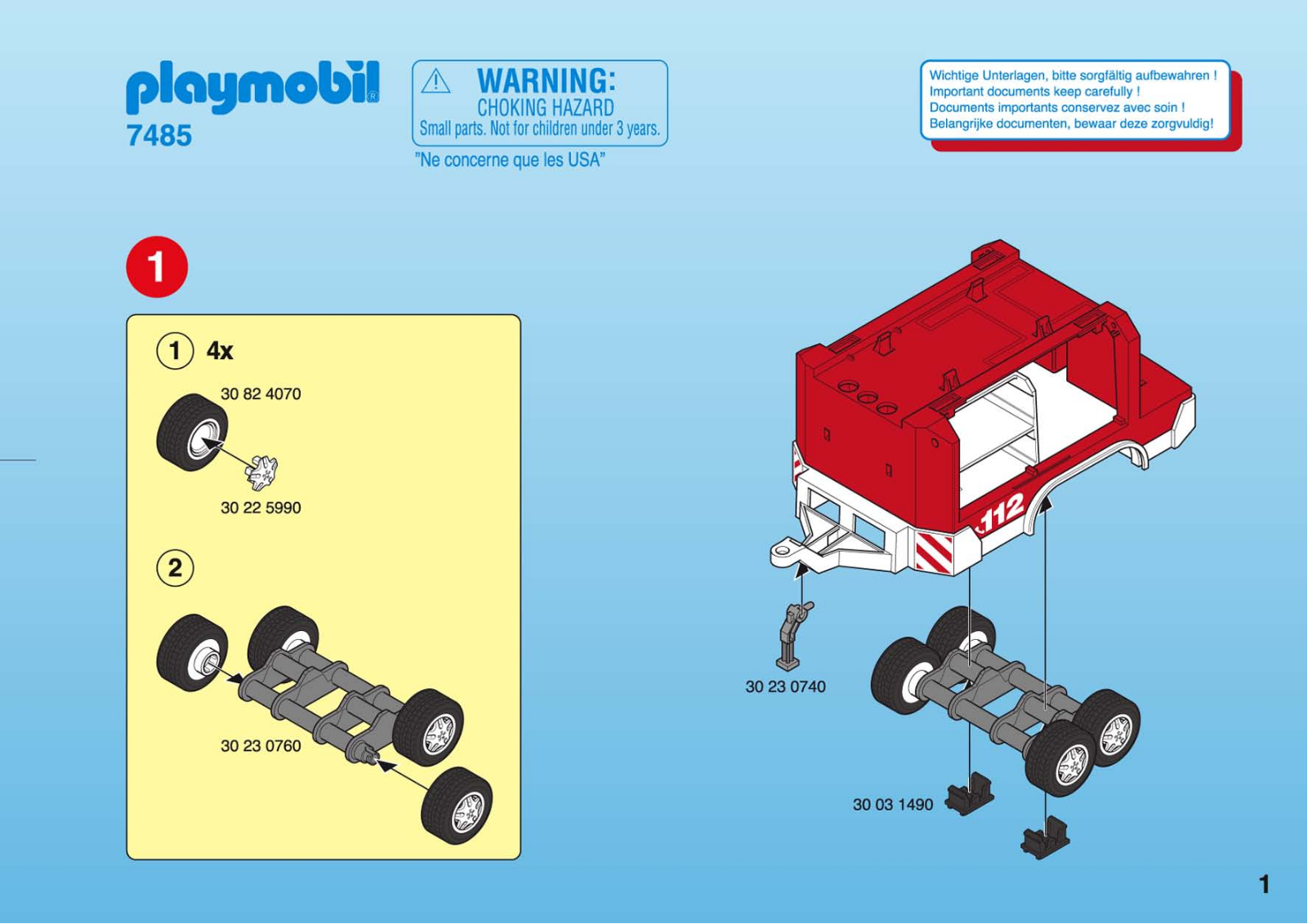 Playmobil 7485 Instructions